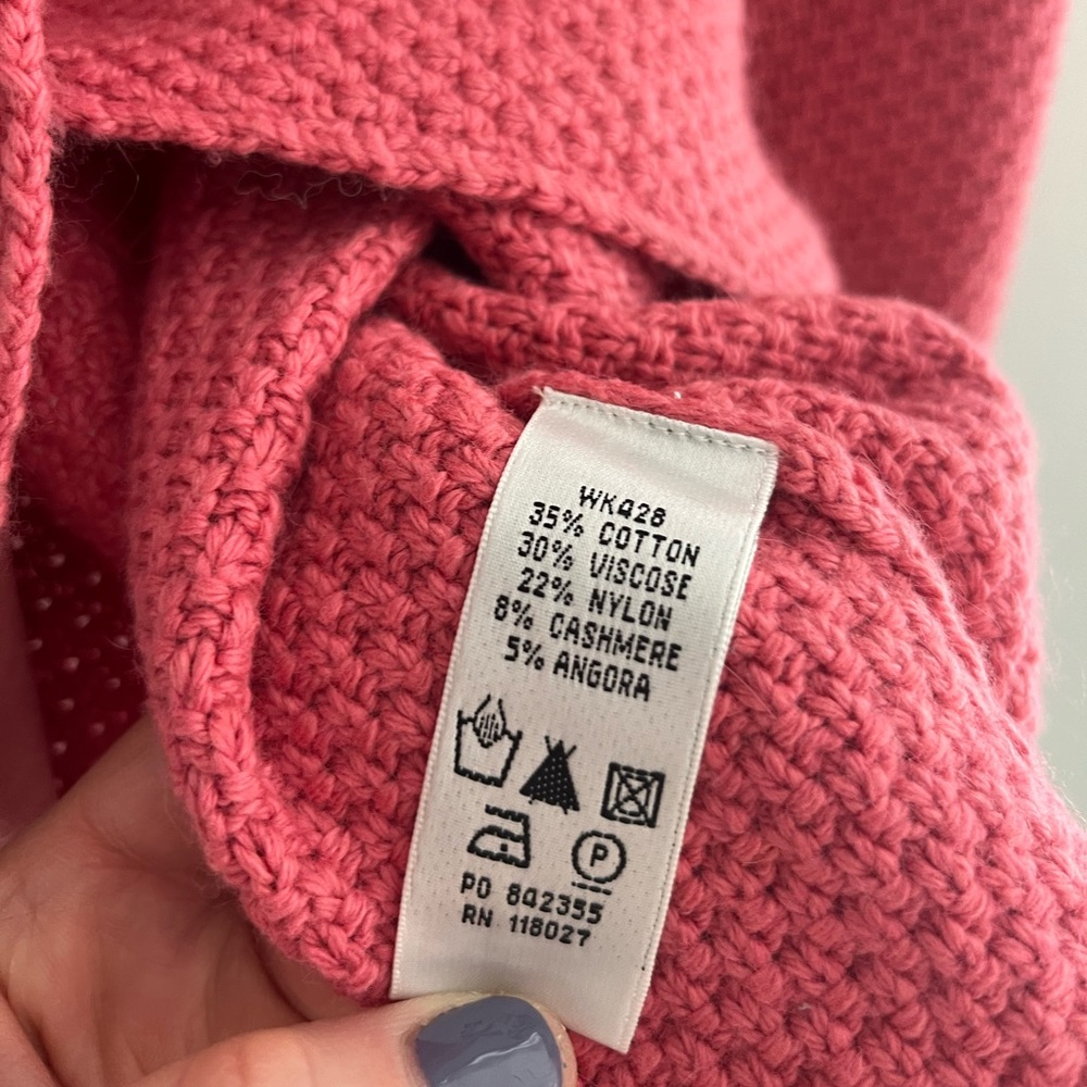 Boden salmon color cardigan sweater size 12 - Picture 7 of 9